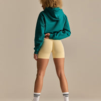 Comfort Cropped Sports Club Hoodie | Eden Green