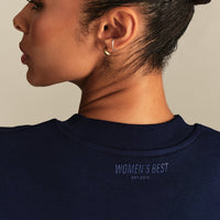 Comfort Lightweight Cropped Sweat | Sapphire Blue