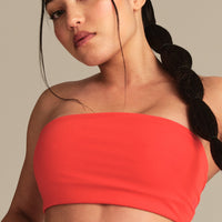 Essential Twist Back Bandeau Bra | Lava Red