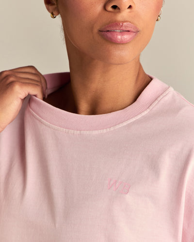 Comfort Summer Sweat Squad Graphic T-Shirt | Vintage Ballet Pink