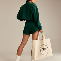 Comfort Lightweight Cropped Sweat | Emerald