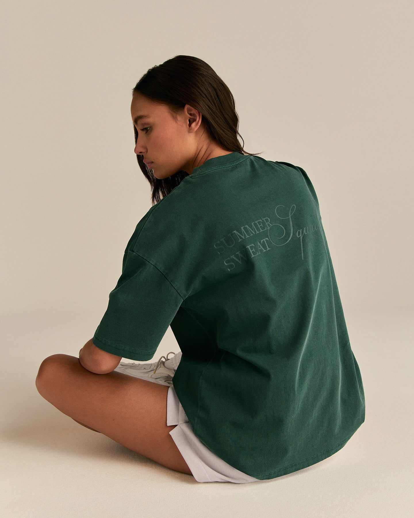 Comfort Summer Sweat Squad Graphic T-Shirt | Vintage Emerald