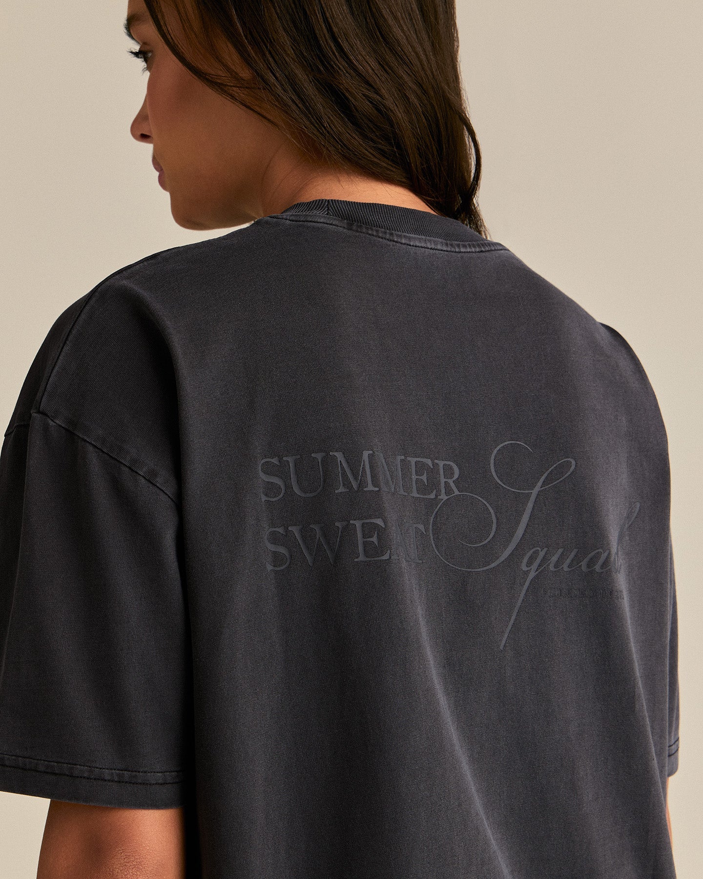 Comfort Summer Sweat Squad Graphic T-Shirt | Vintage Black