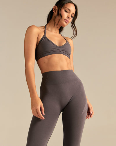Define 2.0 Seamless Scrunch V-Neck Bra | Slate Grey