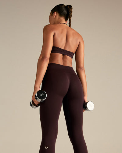 Define 2.0 Seamless Scrunch V-Neck Bra | Cafe Noir