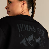 Comfort Outdoor Cropped Crew Neck | Black