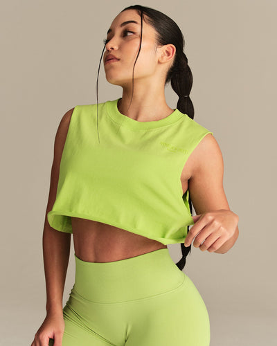 Comfort Drop Armhole Tank | Lime Punch