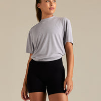 Comfort Oversized Hook Up T-Shirt | Silver Grey Marl