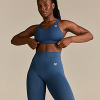 Power Seamless Adjustable Sports Bra | Blueberry