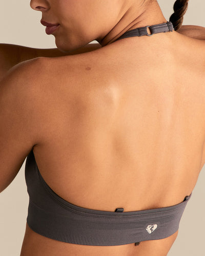 Define 2.0 Halter Neck Bra - Slate Grey | Women's Best Define 2.0 Halter Neck Bra - Slate Grey | Women's Best