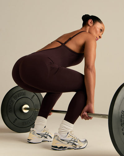 Define 2.0 Seamless Scrunch Adjustable Unitard | Cafe Noir