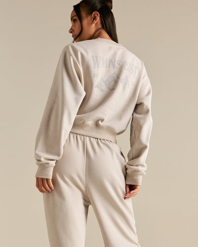 Comfort Outdoor Cropped Crew Neck | Stone