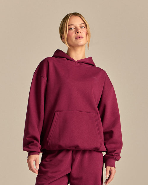 Comfort Oversized Wellness Hoodie | Deep Berry