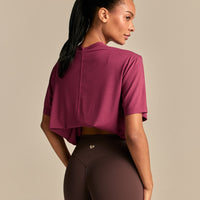 Comfort Oversized Hook Up T-Shirt | Deep Berry (2/6)