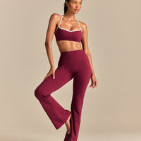 FormFlex High Waist Flared Pants | Deep Berry (3/6)