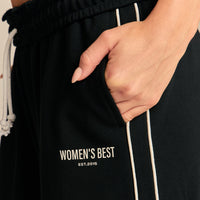 Comfort Mid Waist Contrast Straight Leg Joggers | Black (4/6)