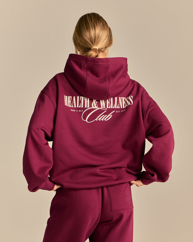 Comfort Oversized Wellness Hoodie | Deep Berry (4/6)