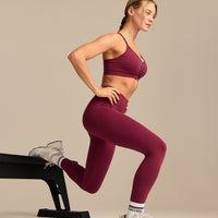 Define 2.0 High Waist Scrunch Leggings | Deep Berry (6/6)
