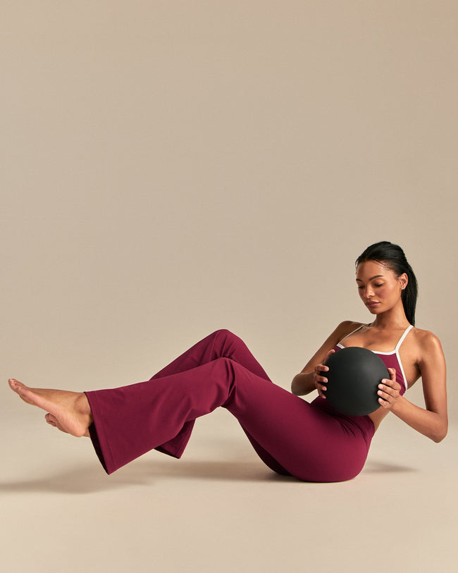 FormFlex High Waist Flared Pants | Deep Berry (6/6)
