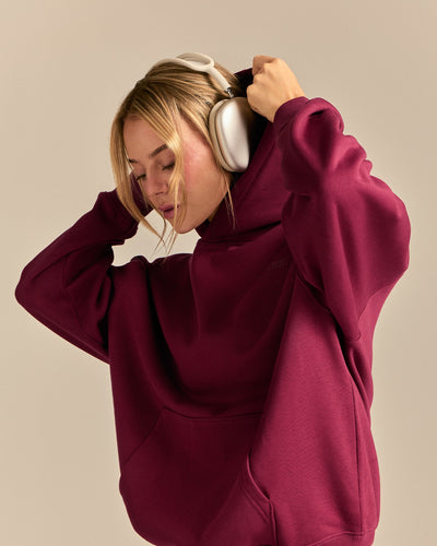 Comfort Oversized Wellness Hoodie | Deep Berry (6/6)