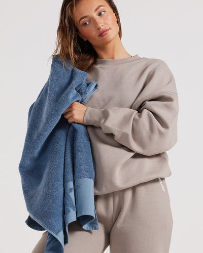 Large Sweat Towel | Smoke Blue