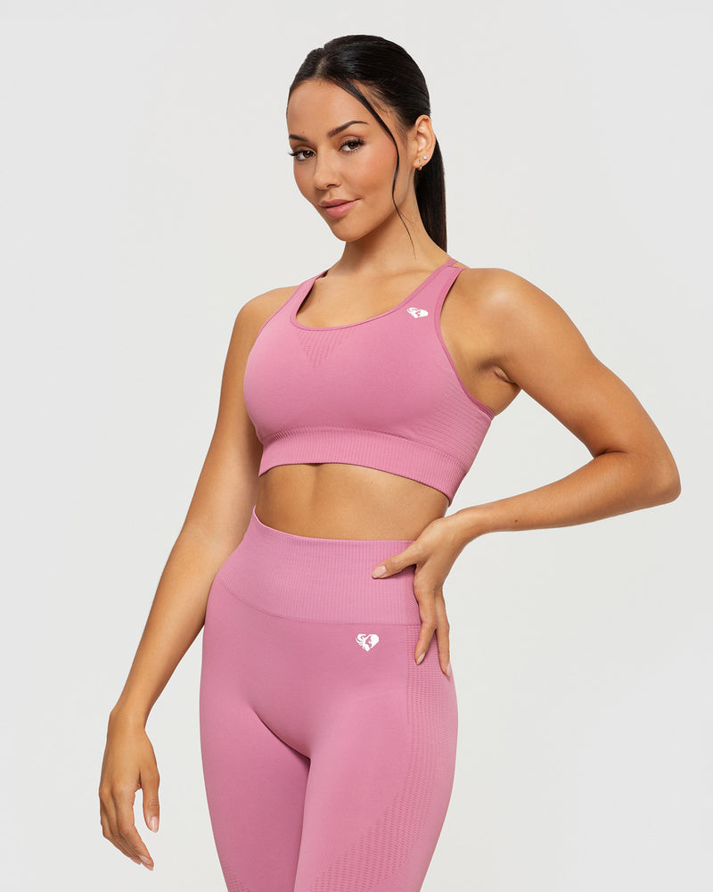 Power Seamless Sports Bra | Red