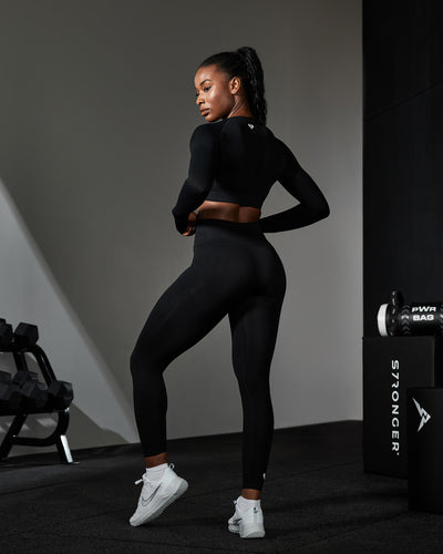 Terra & Sky Black Athletic Leggings for Women