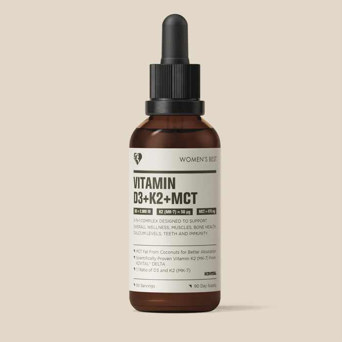 Vitamin D3 + K2 + MCT Liquid Drops (2,000IU)