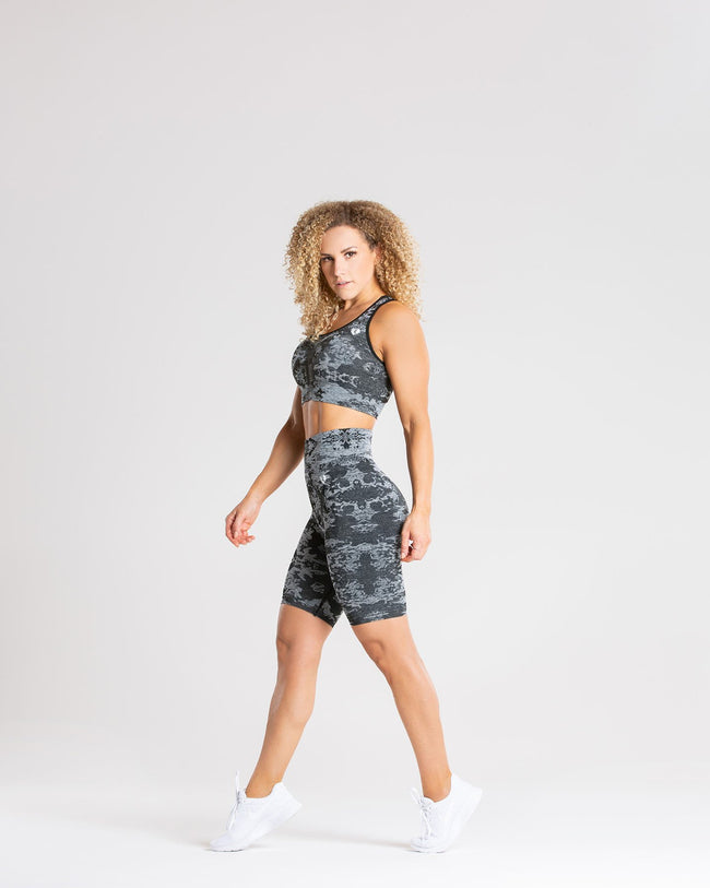 Black camo biker shorts discount
