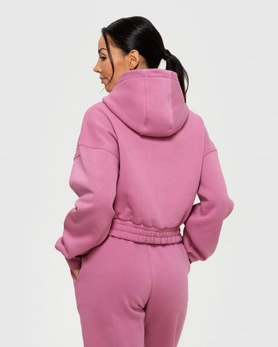 Comfort Cropped Hoodie Heather Rose
