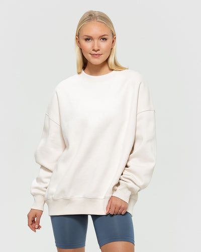Oversized crew neck sweatshirt womens hot sale