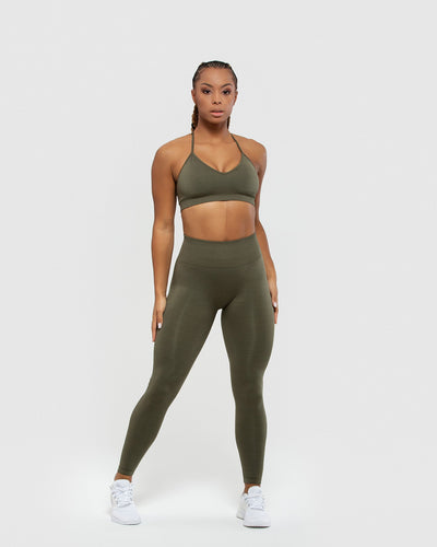 Halter Neck Scrunch Sports Bra & V-Shaped High Waisted Leggings Set • Value  Yoga