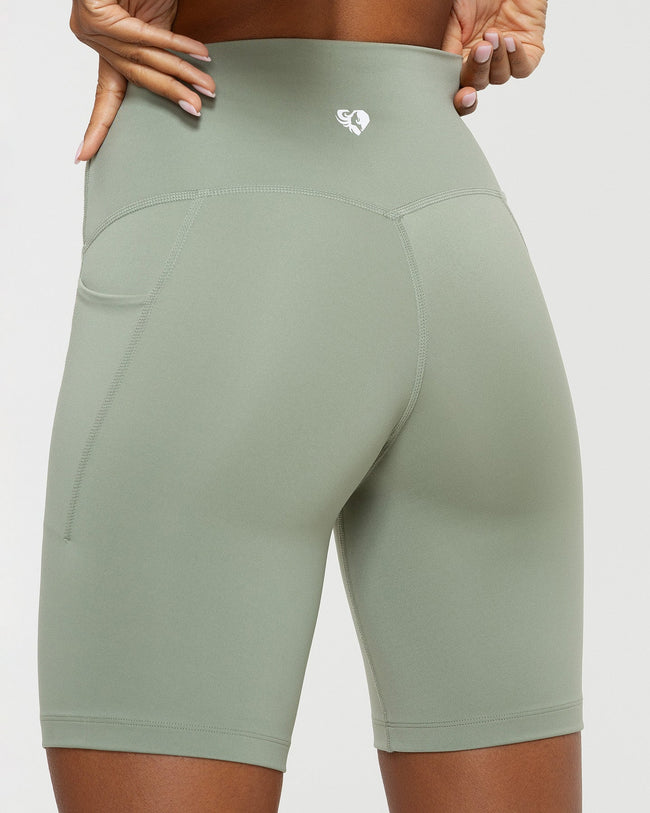Essential Cycling Shorts with Pockets Olive Women s Best