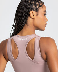 Essential Crop Tank Top | Taupe