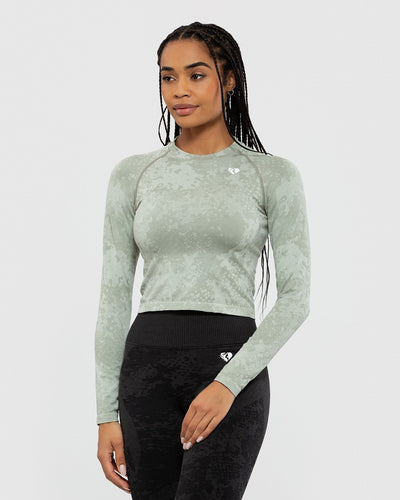 Evolution Seamless Long Sleeve Midi Top | Olive