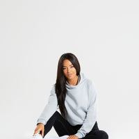 True Mesh Cropped Hoodie | Grey