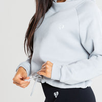 True Mesh Cropped Hoodie | Grey