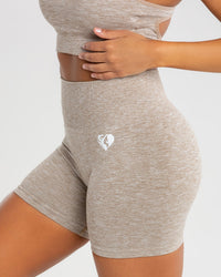 Move Seamless Shorts | Brown Grey Marl