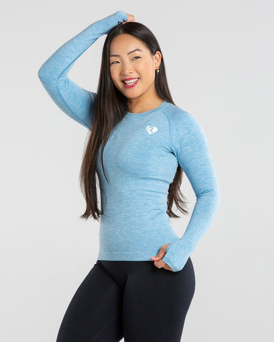 Move Seamless Long Sleeve Top | Blue Marl