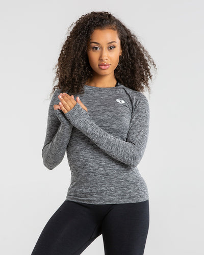 Move Seamless Long Sleeve Top | Grey Marl