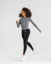 Move Seamless Long Sleeve Top | Grey Marl