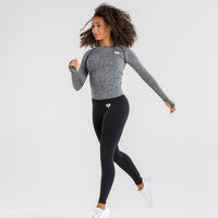 Move Seamless Long Sleeve Top | Grey Marl