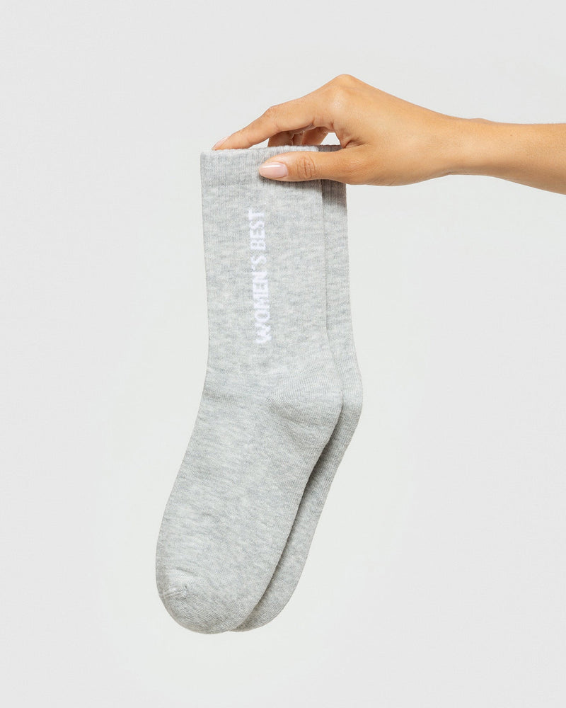 Women's gray crew socks clearance