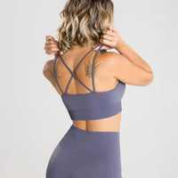 Power Seamless Sports Bra | Charcoal