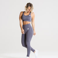 Power Seamless Sports Bra | Charcoal