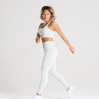 Power Seamless Sports Bra | Washed Light Grey