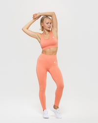 Power Seamless Sports Bra | Peach Sand