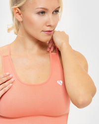 Power Seamless Sports Bra | Peach Sand