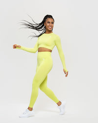 Power Seamless Long Sleeve Crop Top | Apple Mint