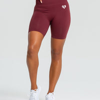 Power Seamless Cycling Shorts | Burgundy